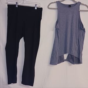 Yogalicious Legging & Tank set Sz L EUC